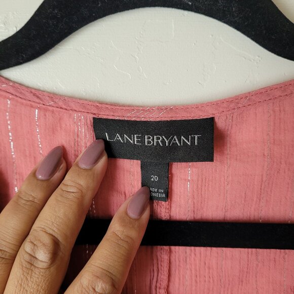 Lane Bryant Sparkle Thread V-Neck Top - Picture 3 of 8